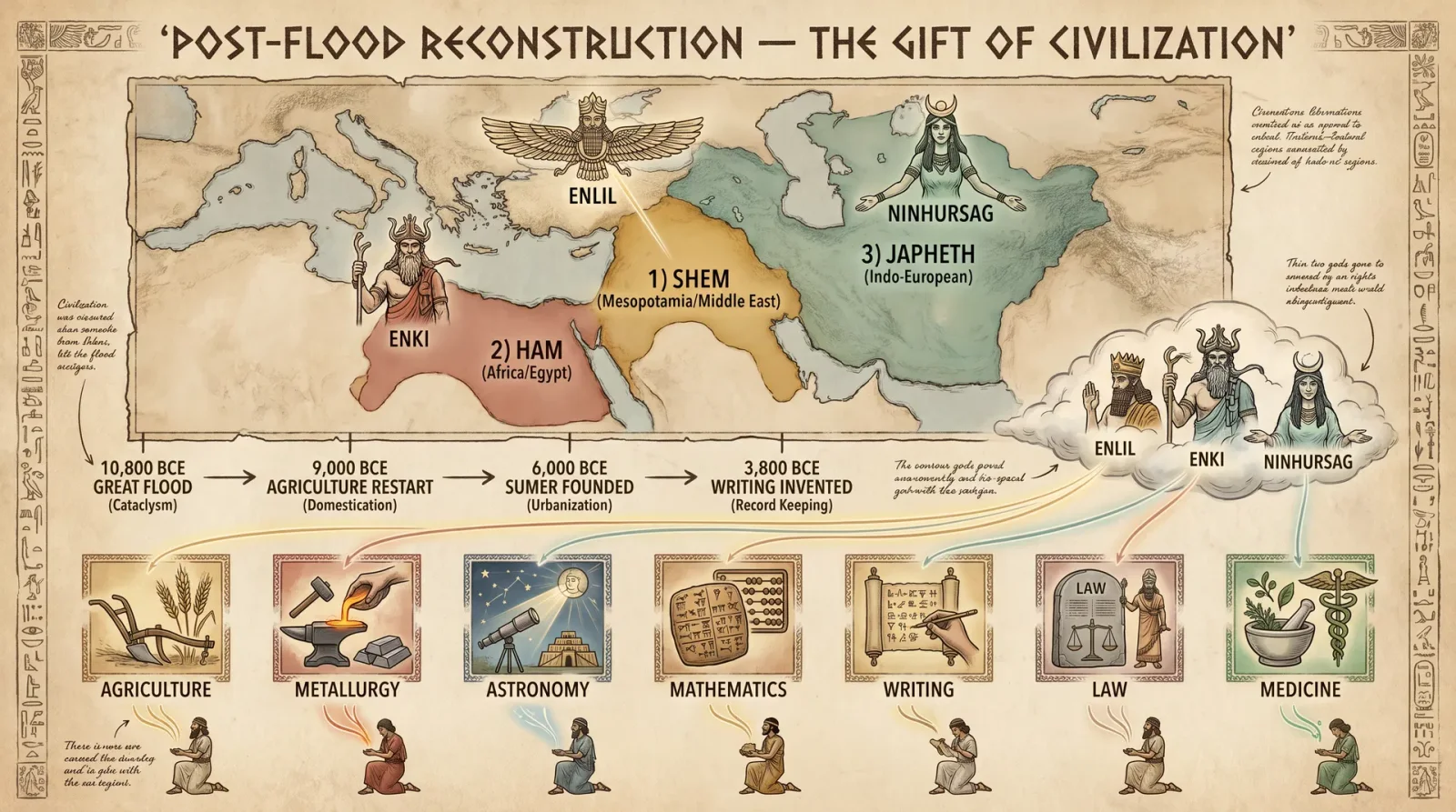 Post-Flood Civilization Restart