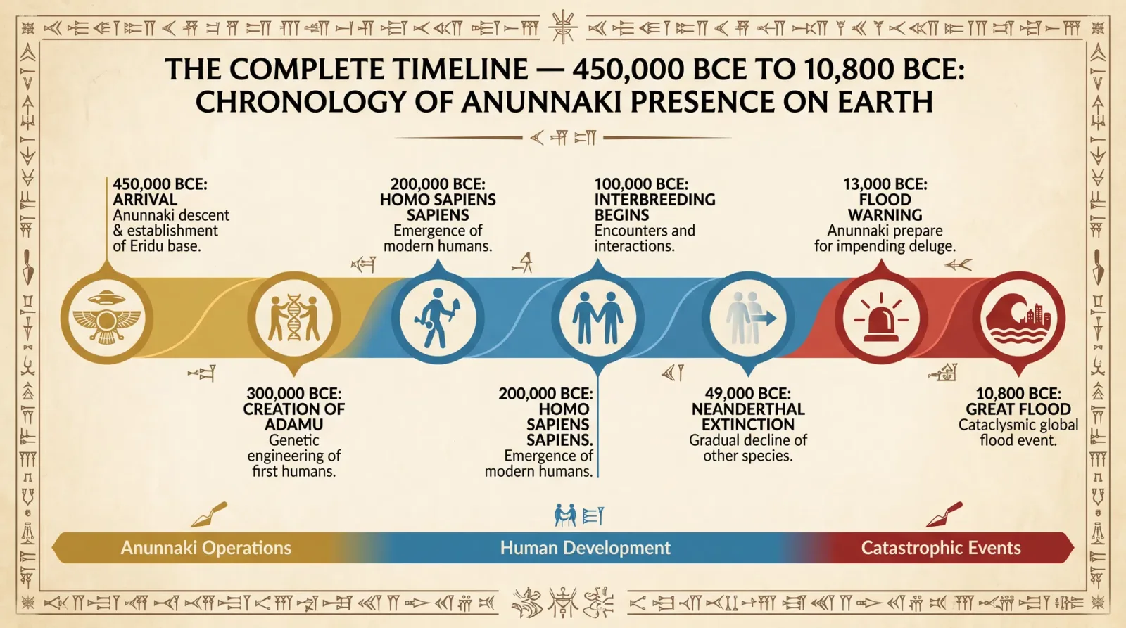 Complete Timeline 450,000 BCE to 10,800 BCE