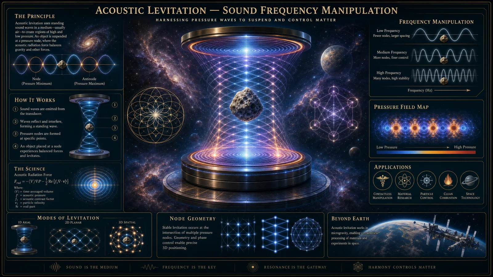 Acoustic Levitation — Sound Frequency Manipulation