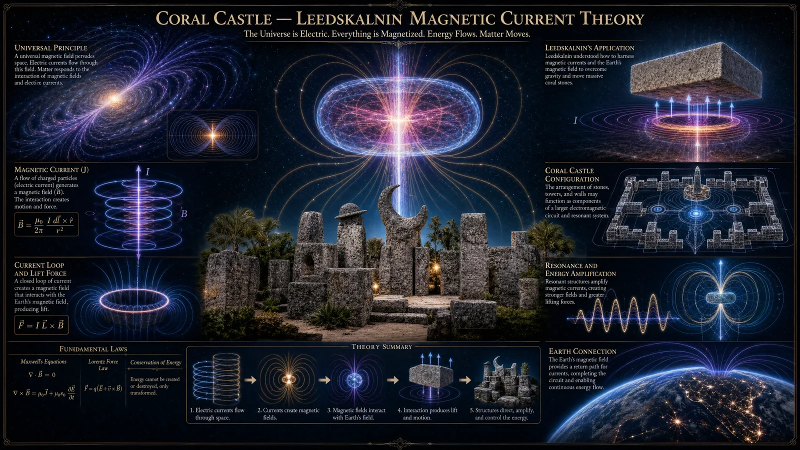 Coral Castle — Leedskalnin Magnetic Current Theory