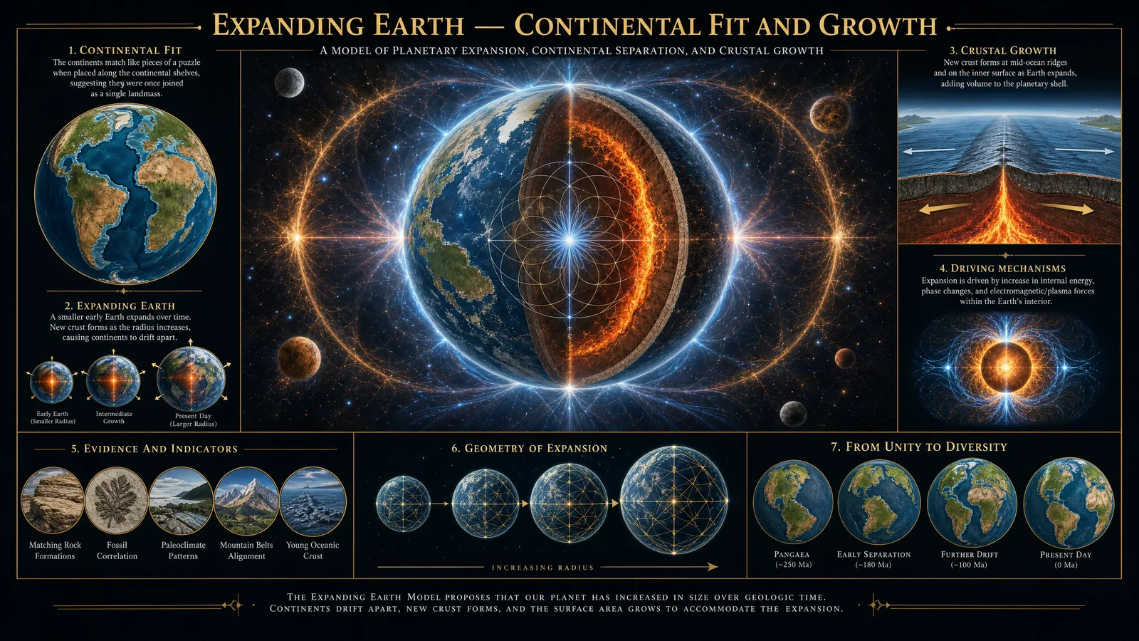 Expanding Earth — Continental Fit and Growth