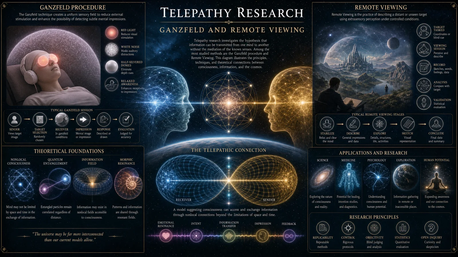 Telepathy Research — Ganzfeld and Remote Viewing