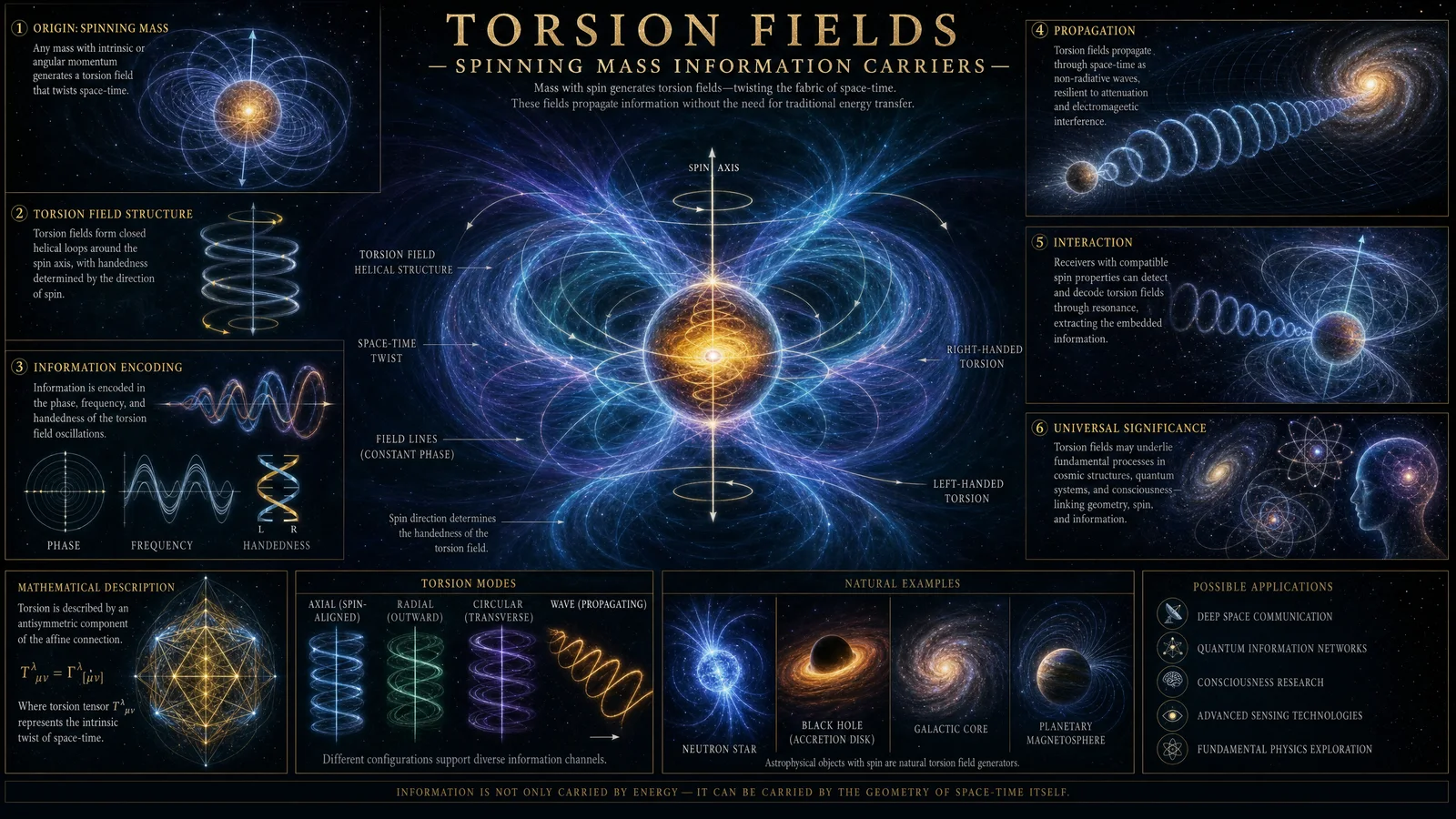 Torsion Fields — Spinning Mass Information Carriers