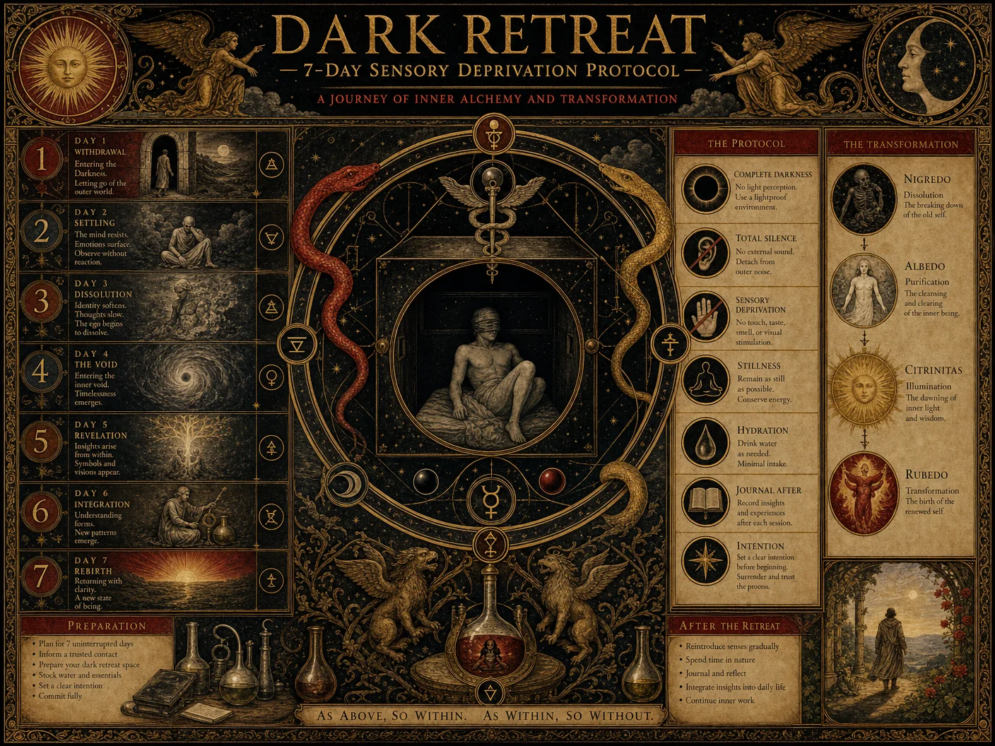 Dark Retreat — 7-Day Sensory Deprivation Protocol