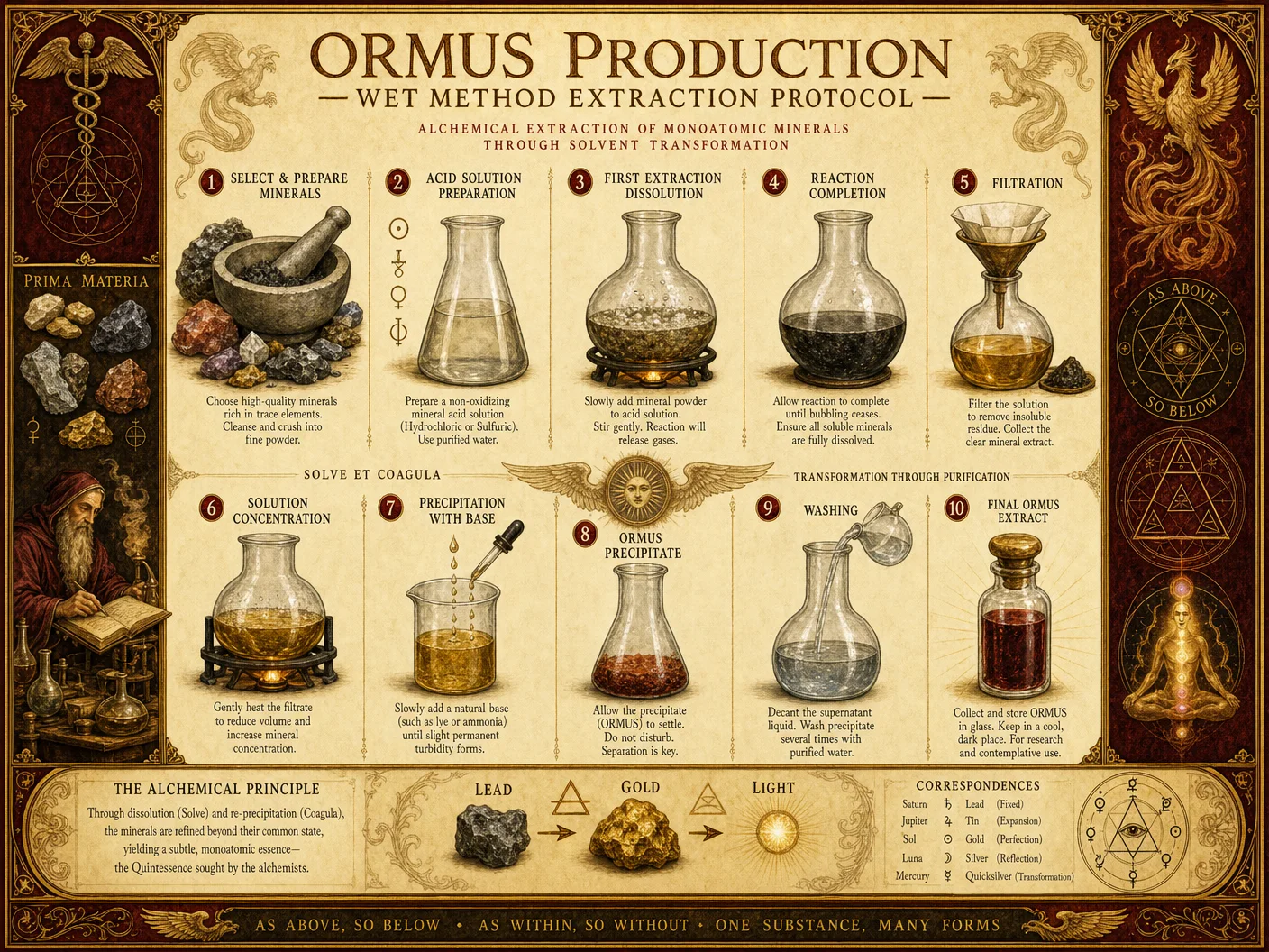 ORMUS Production — Wet Method Extraction Protocol