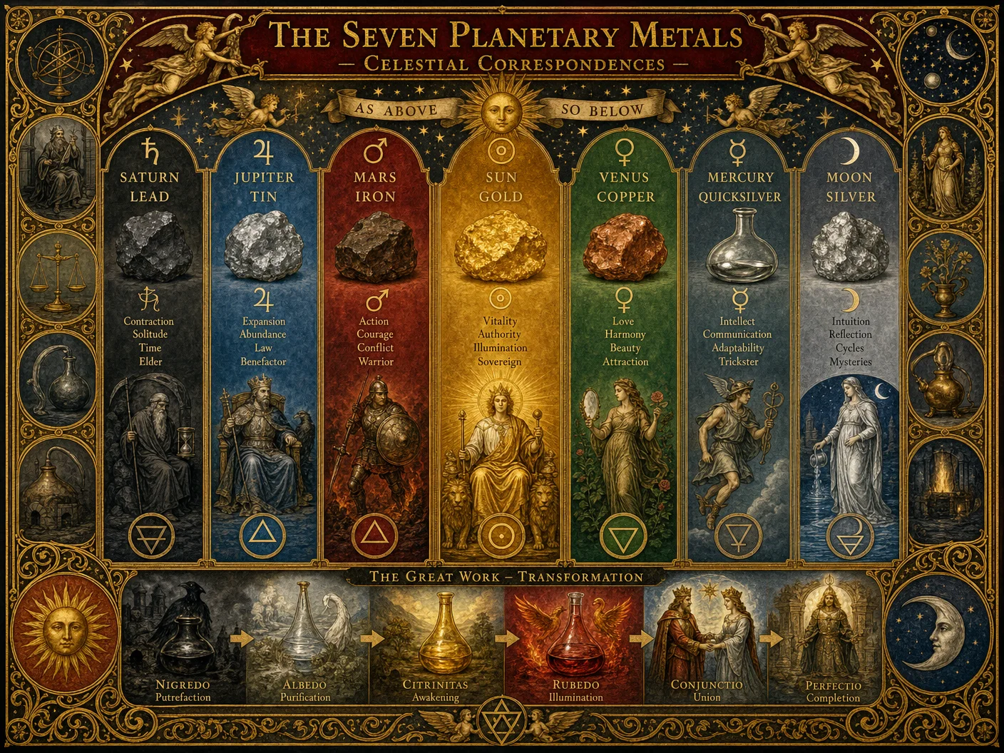 The Seven Planetary Metals — Celestial Correspondences