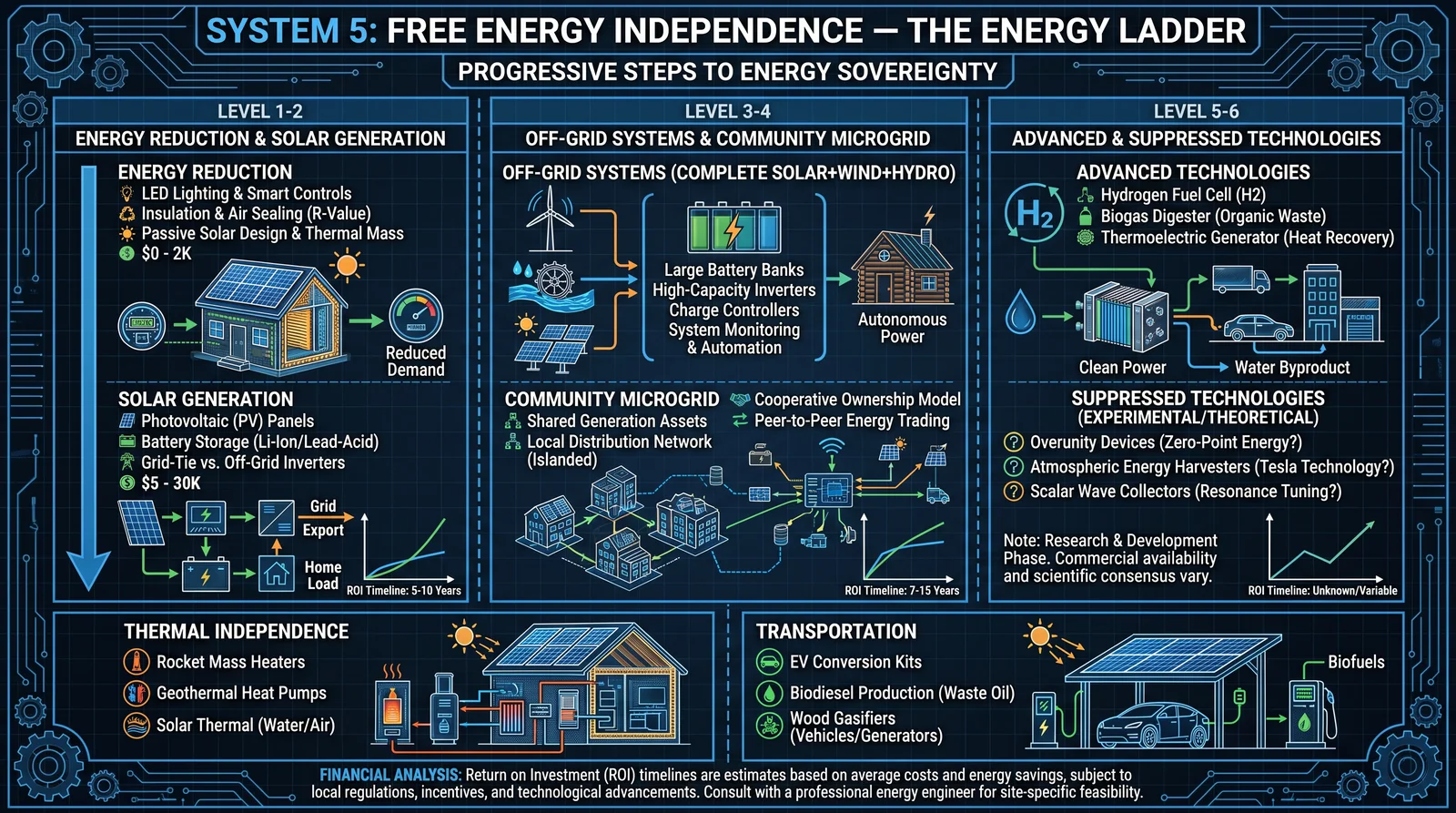 System 5: Free Energy Independence — The Energy Ladder