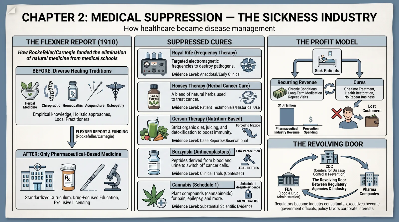Chapter 2: Medical Suppression — The Sickness Industry