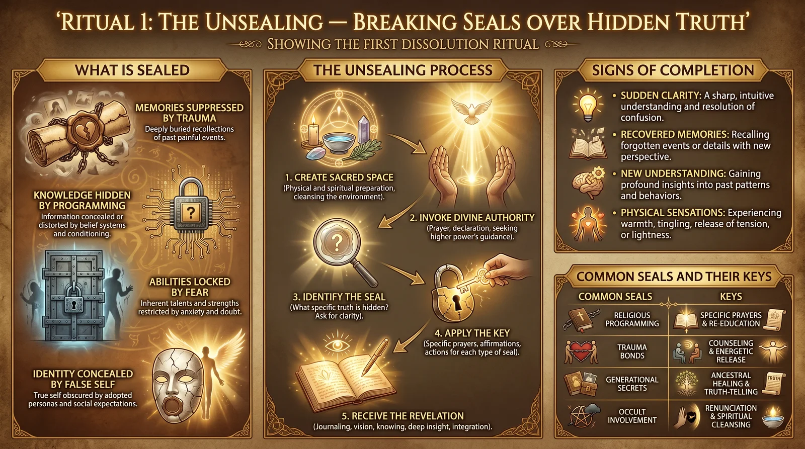 Ritual 1: The Unsealing — Breaking Seals Over Hidden Truth