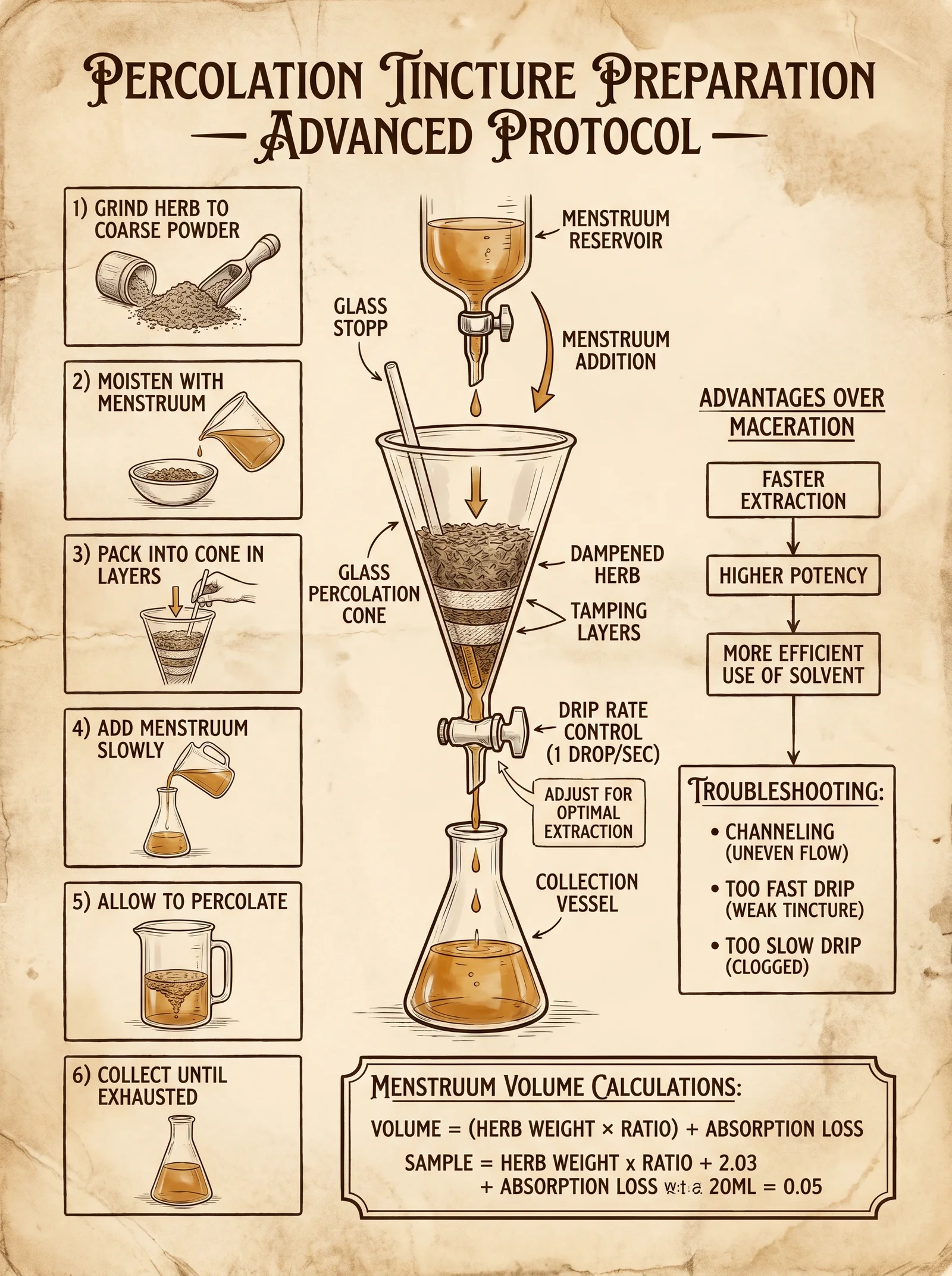 Percolation Tincture Method
