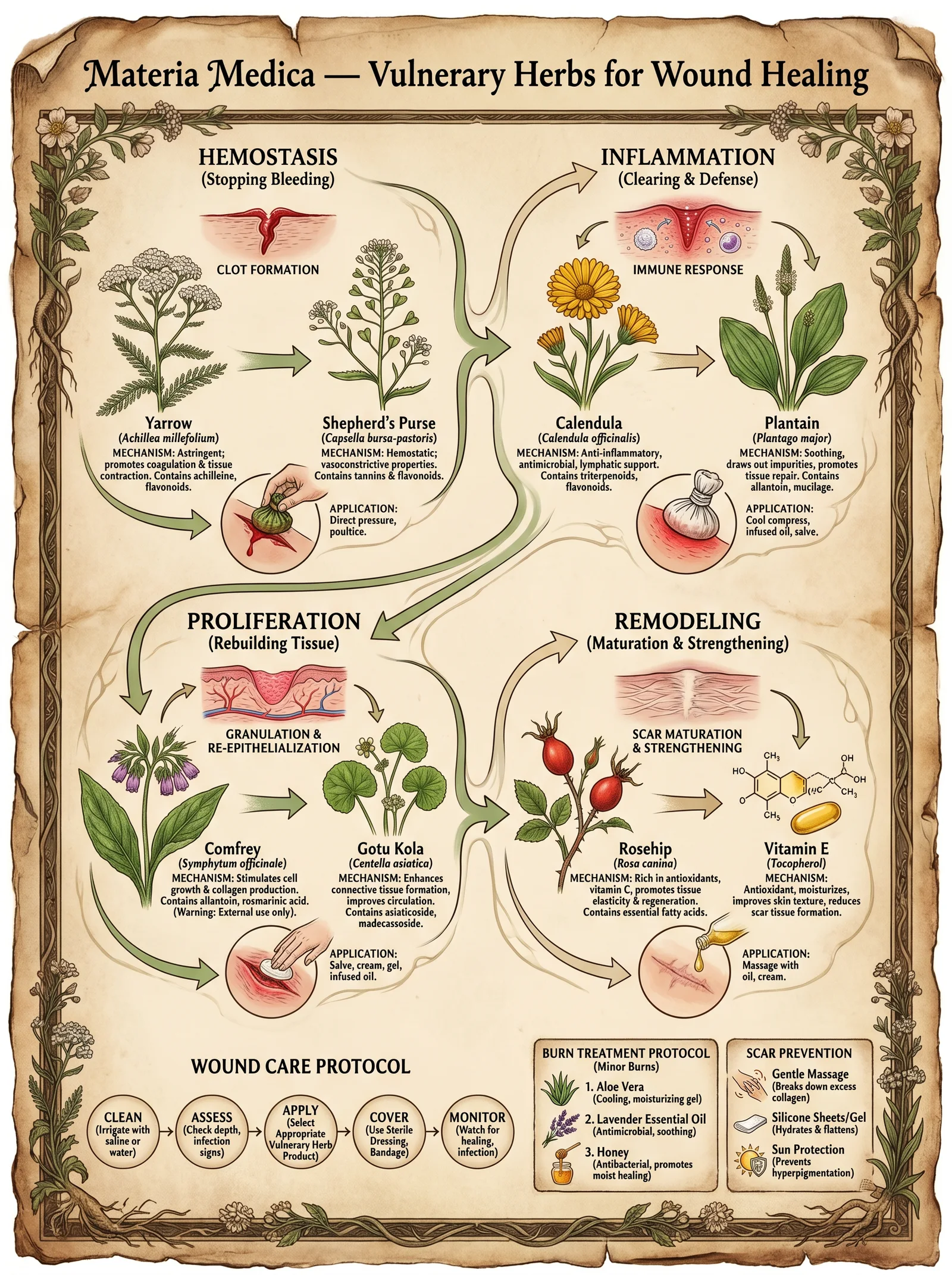 Vulnerary Herbs for Wound Healing