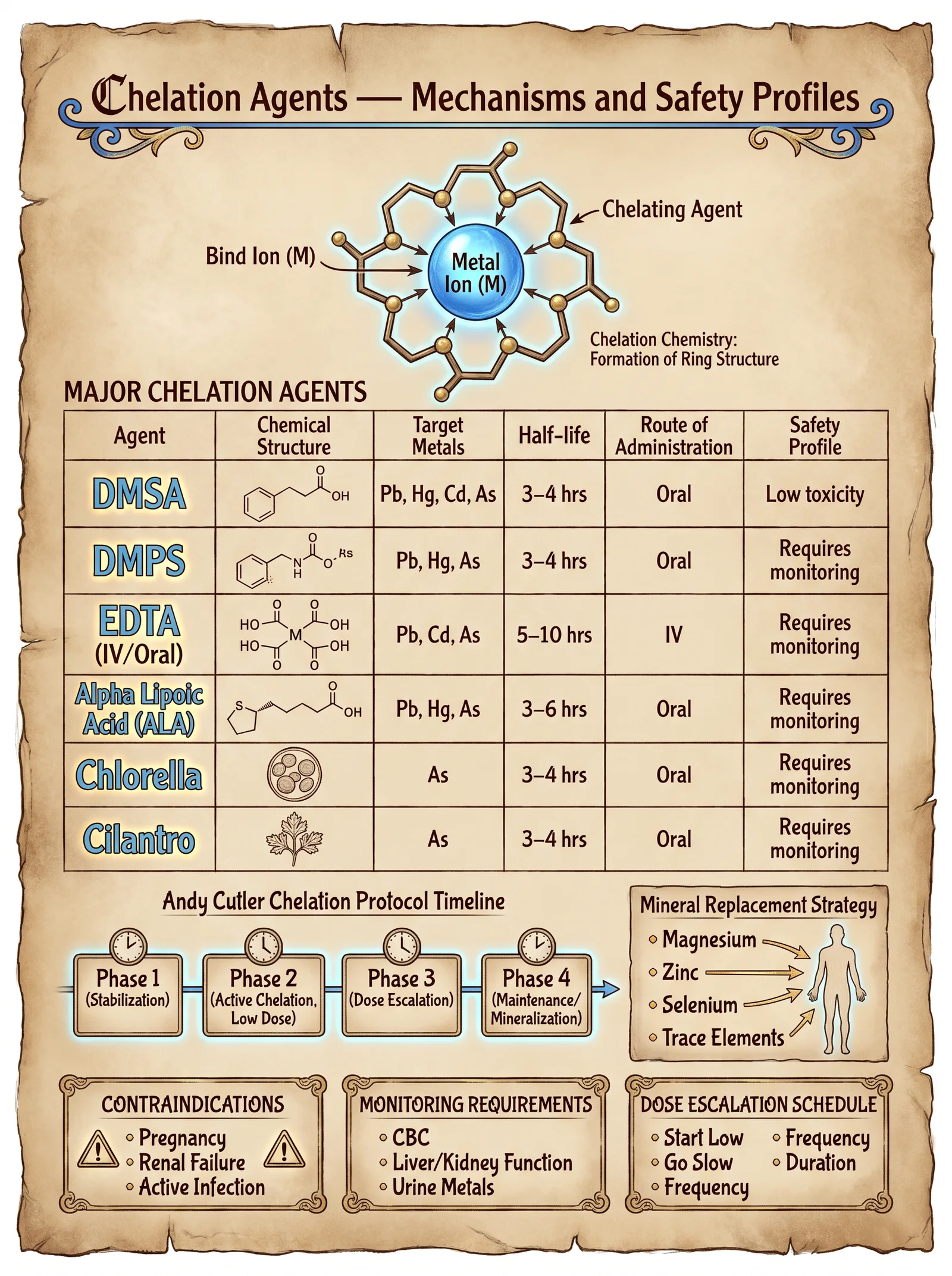 Chelation Agents — Binding and Elimination