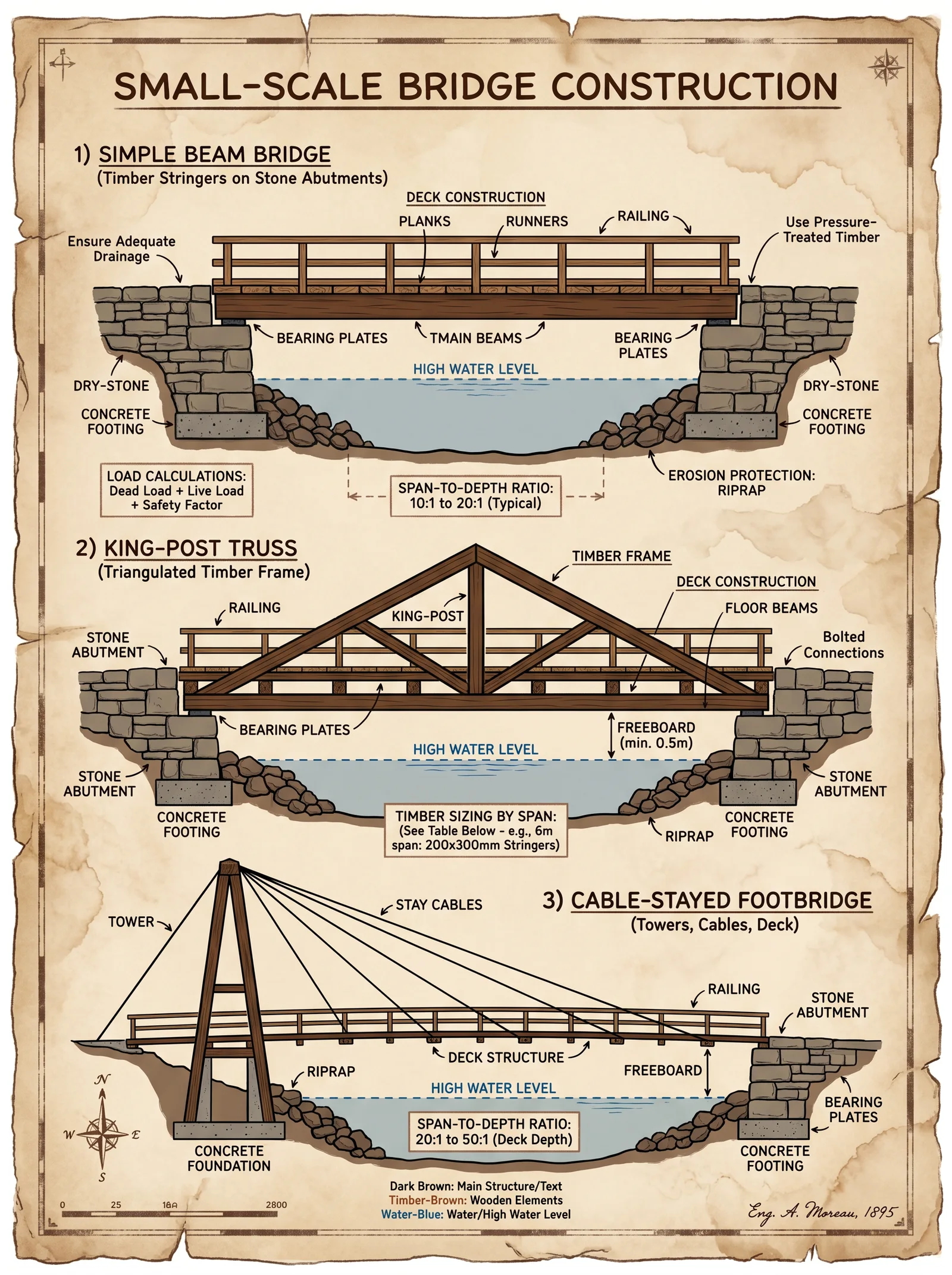 Bridge Construction — Timber and Stone