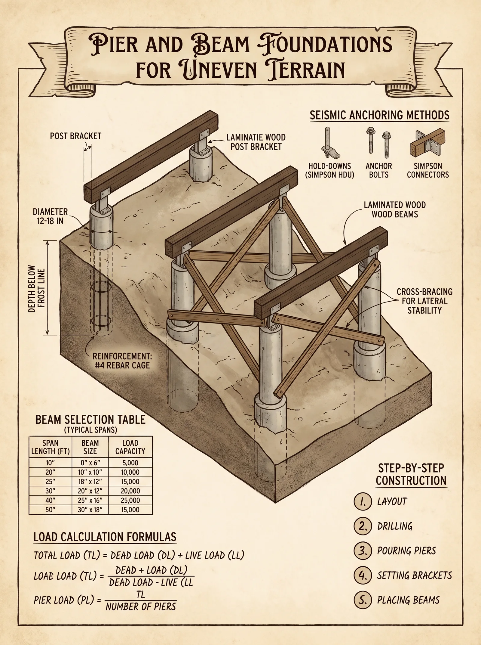 Pier and Beam Foundation — Elevated Structure
