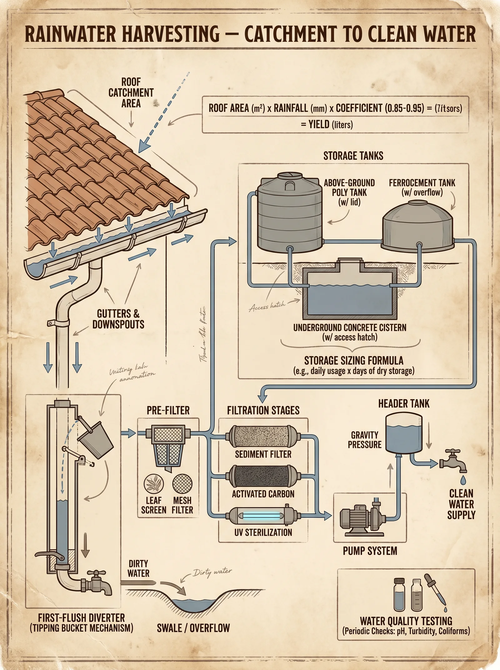 Rainwater Harvesting — Collection to Storage