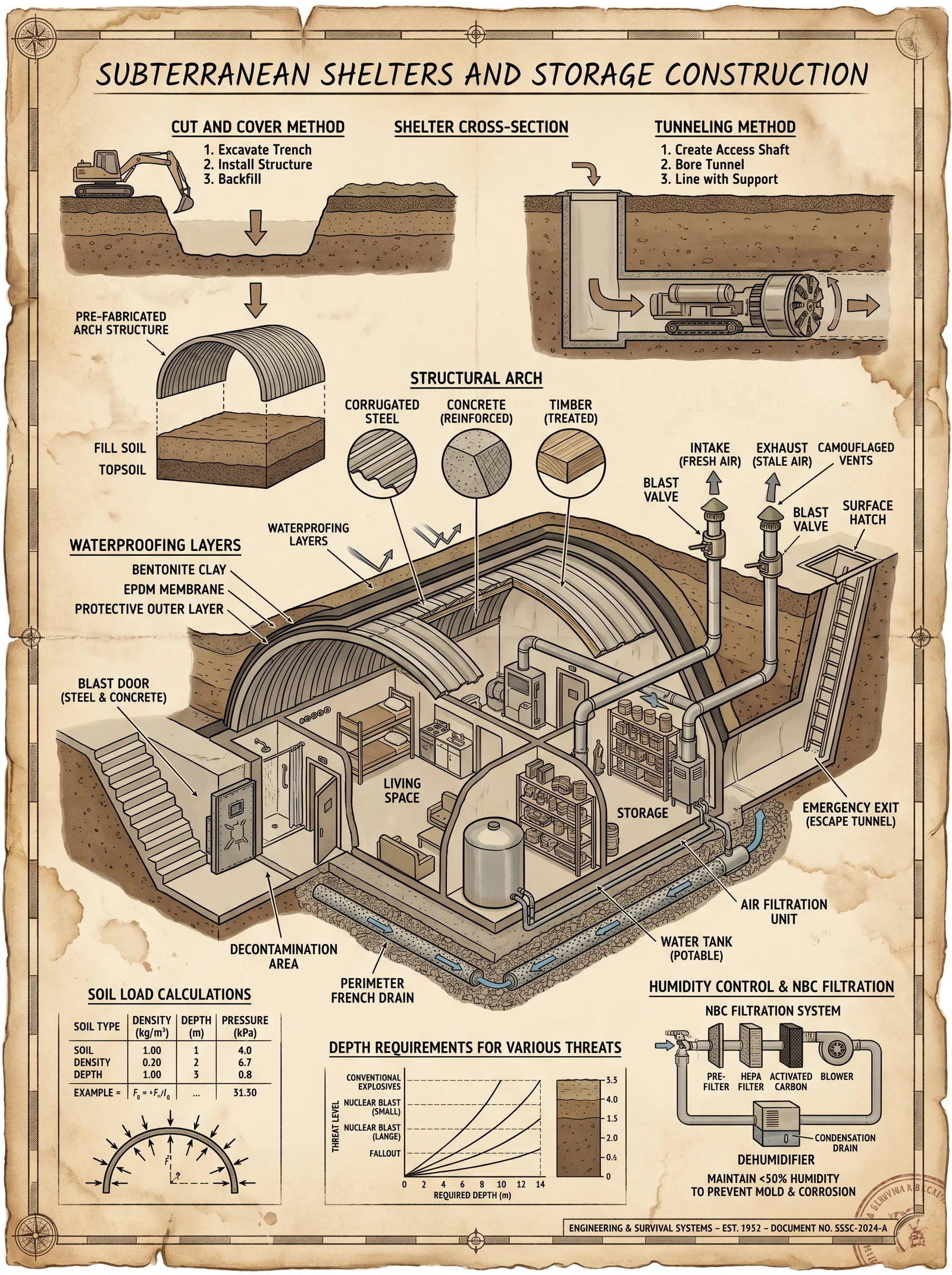 Subterranean Shelters — Underground Construction