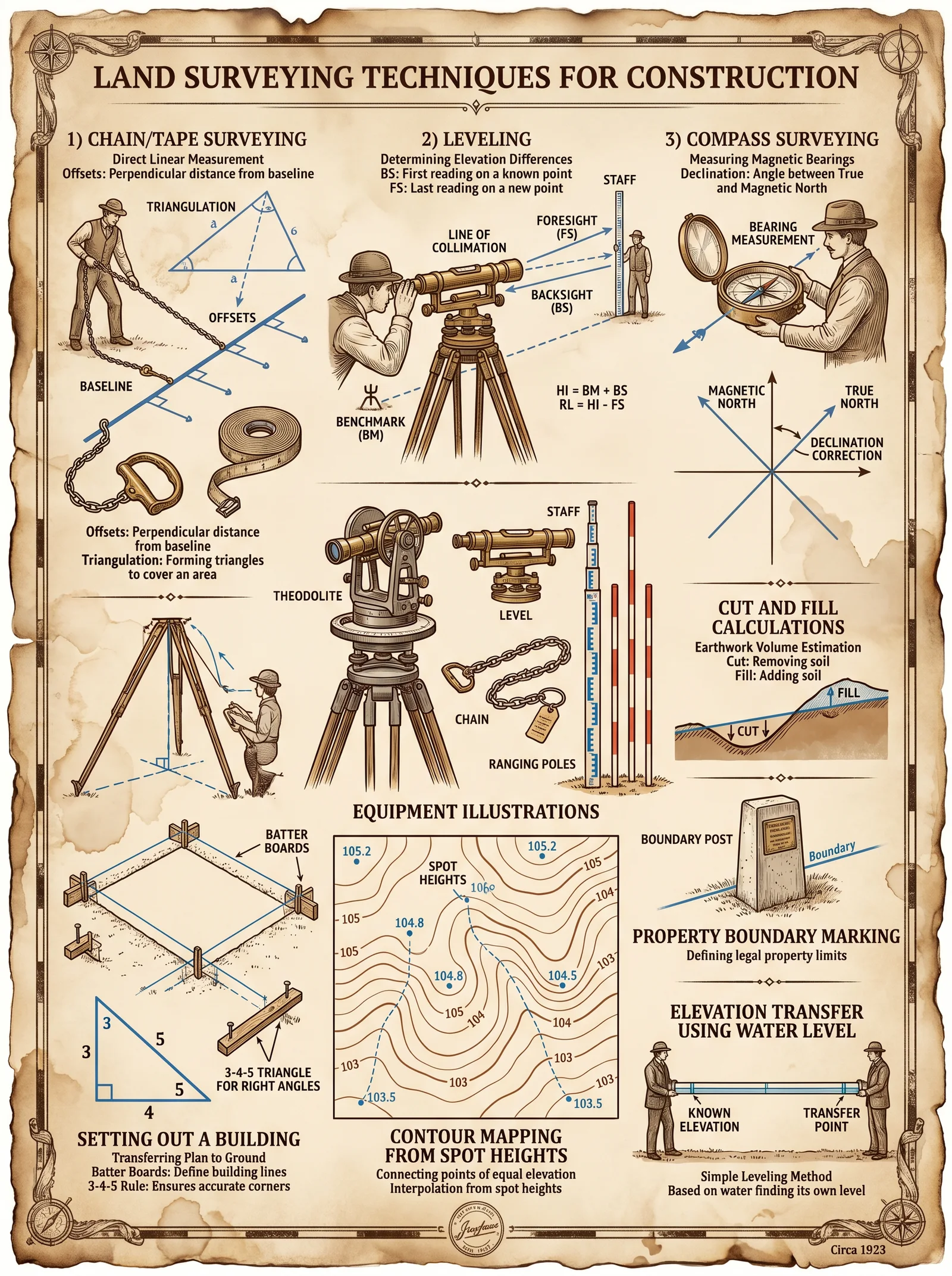 Surveying — Land Measurement Techniques