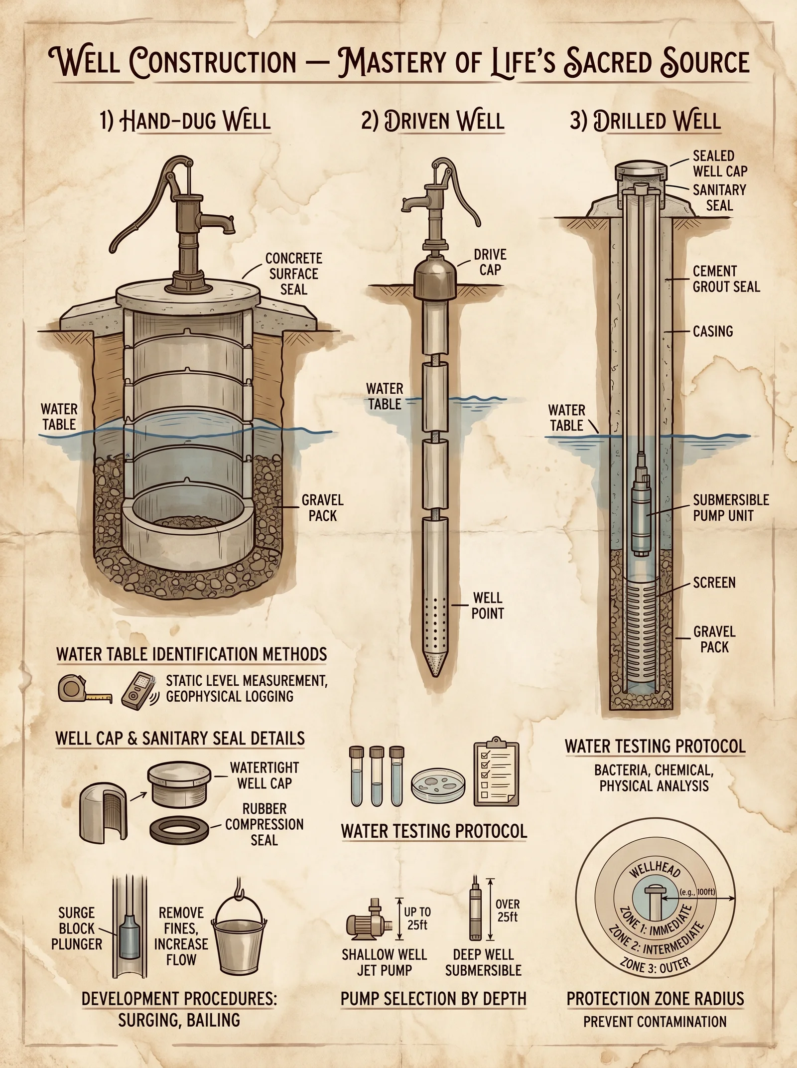 Well Construction — Hand-Dug and Driven