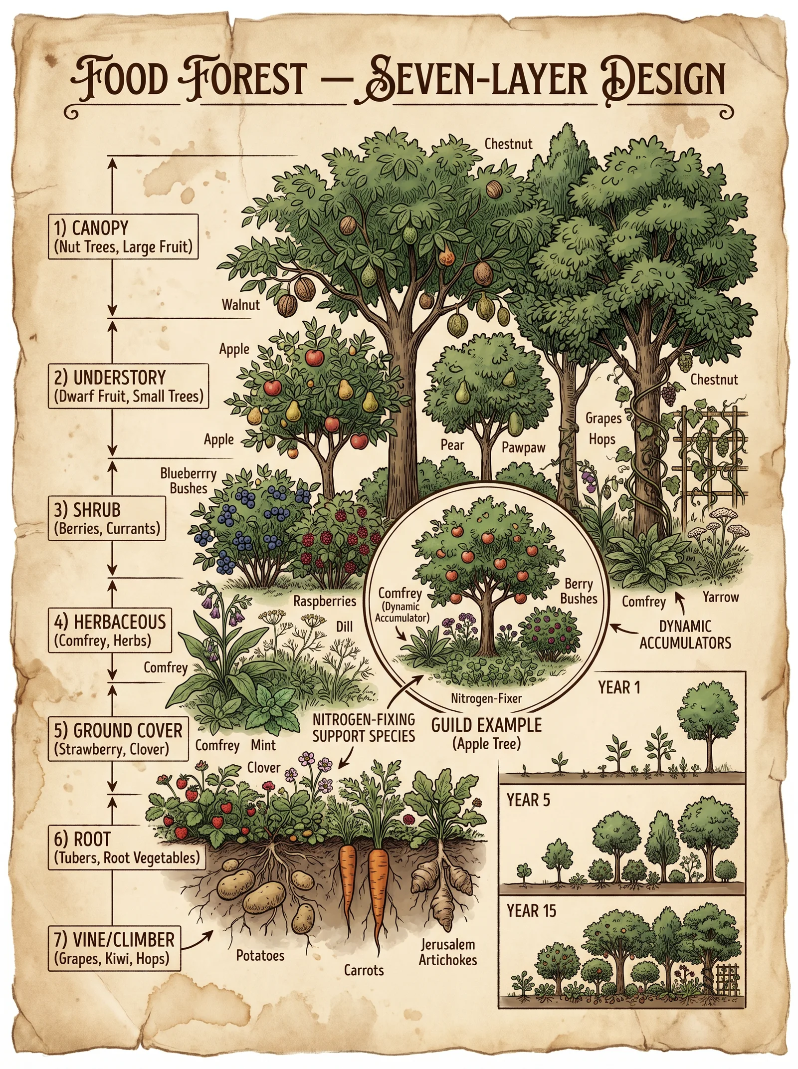 Food Forest Layer Design