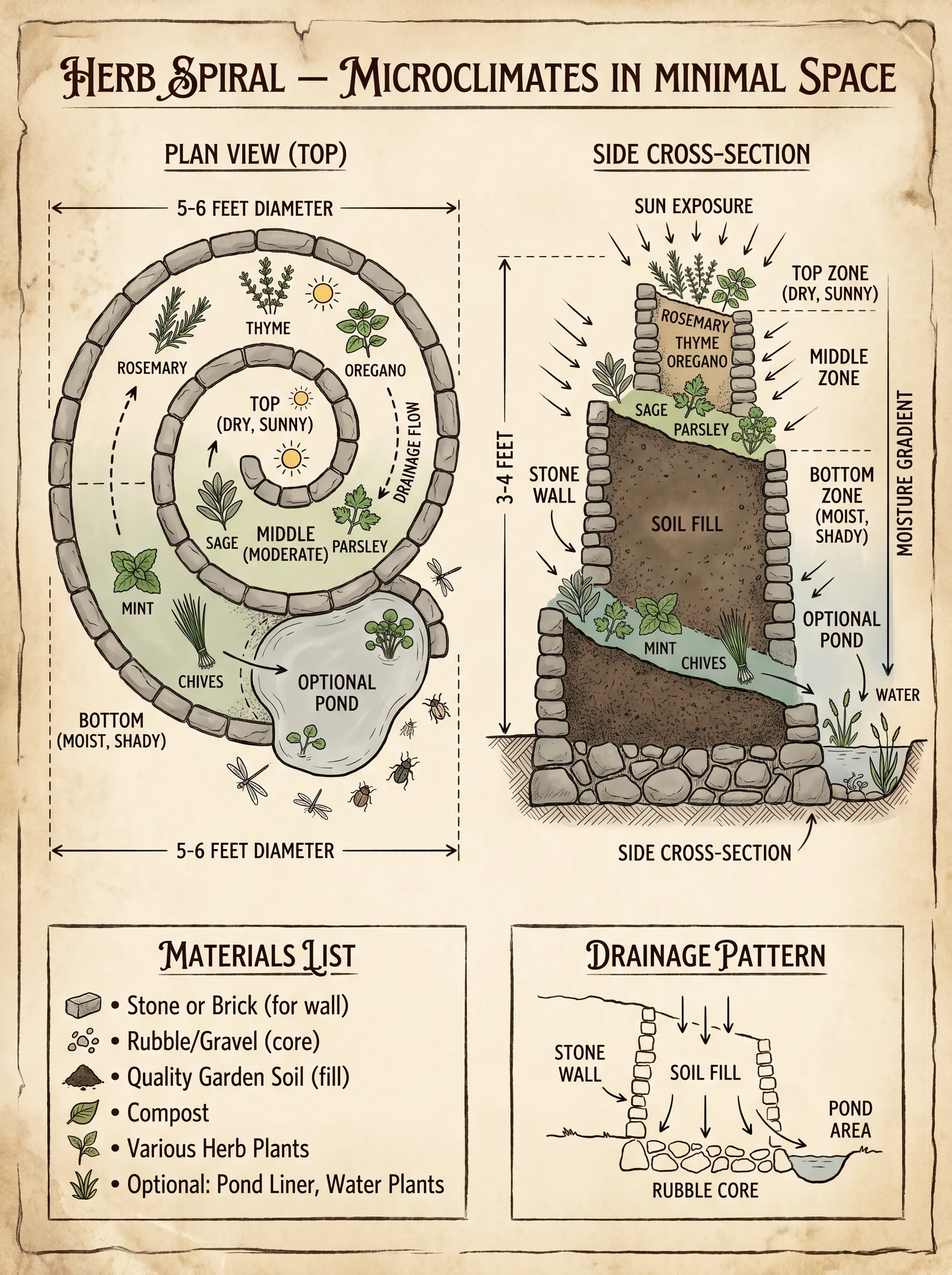 Herb Spiral Construction