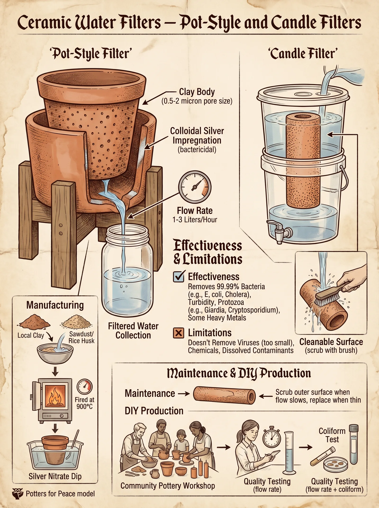Pot-Style and Candle Ceramic Filters