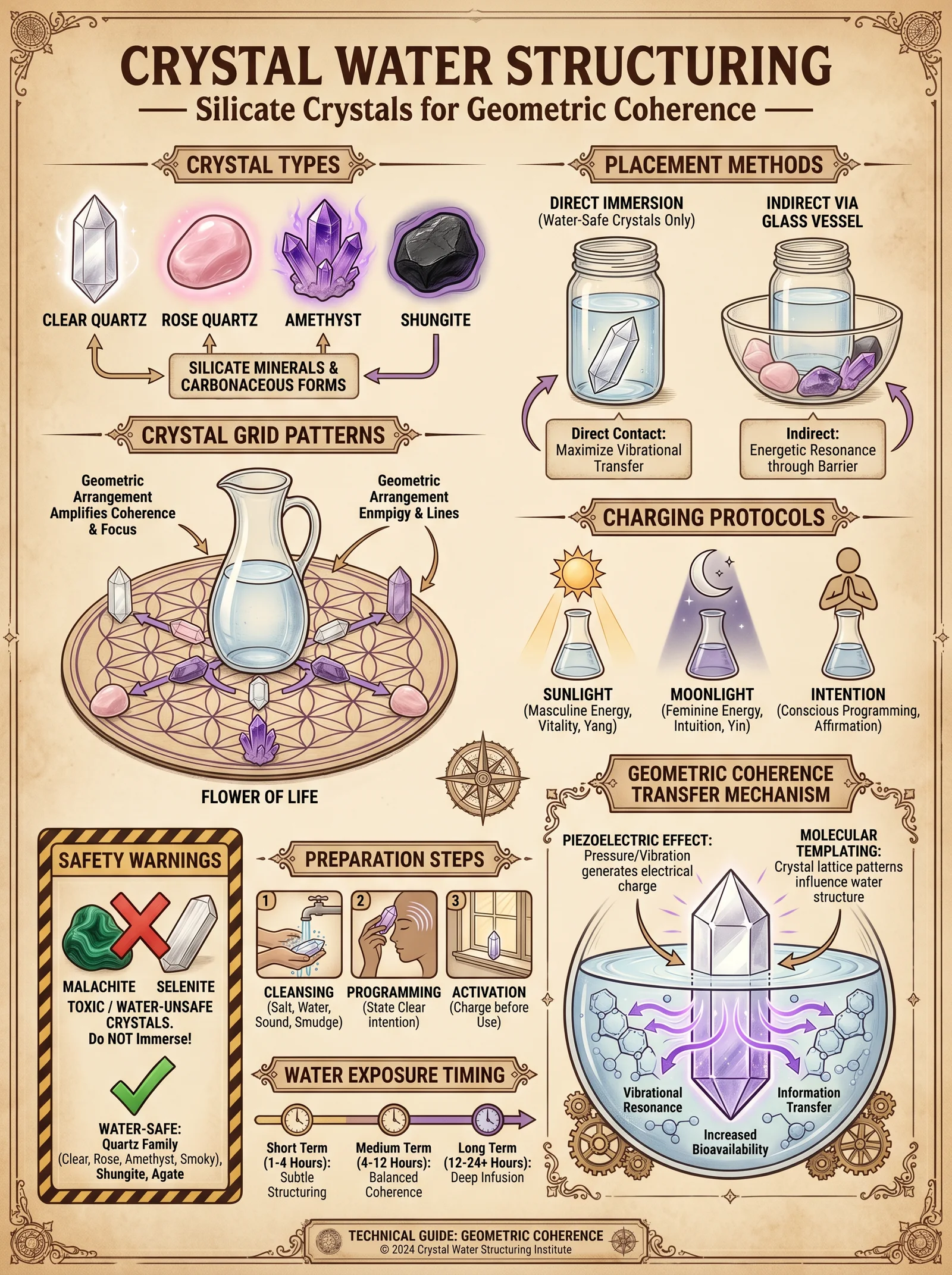 Crystal Water Structuring Methods