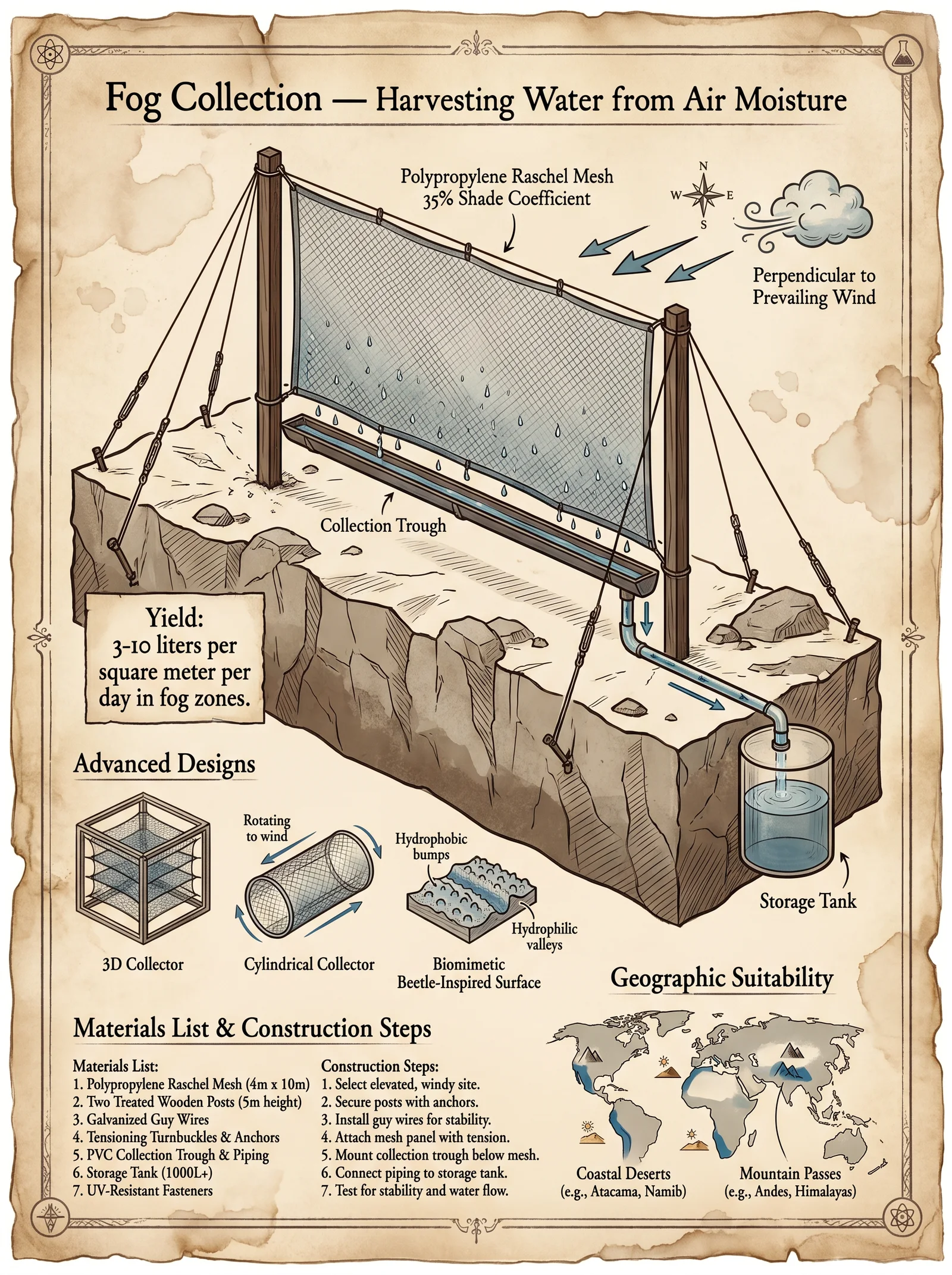 Fog Net Water Collection