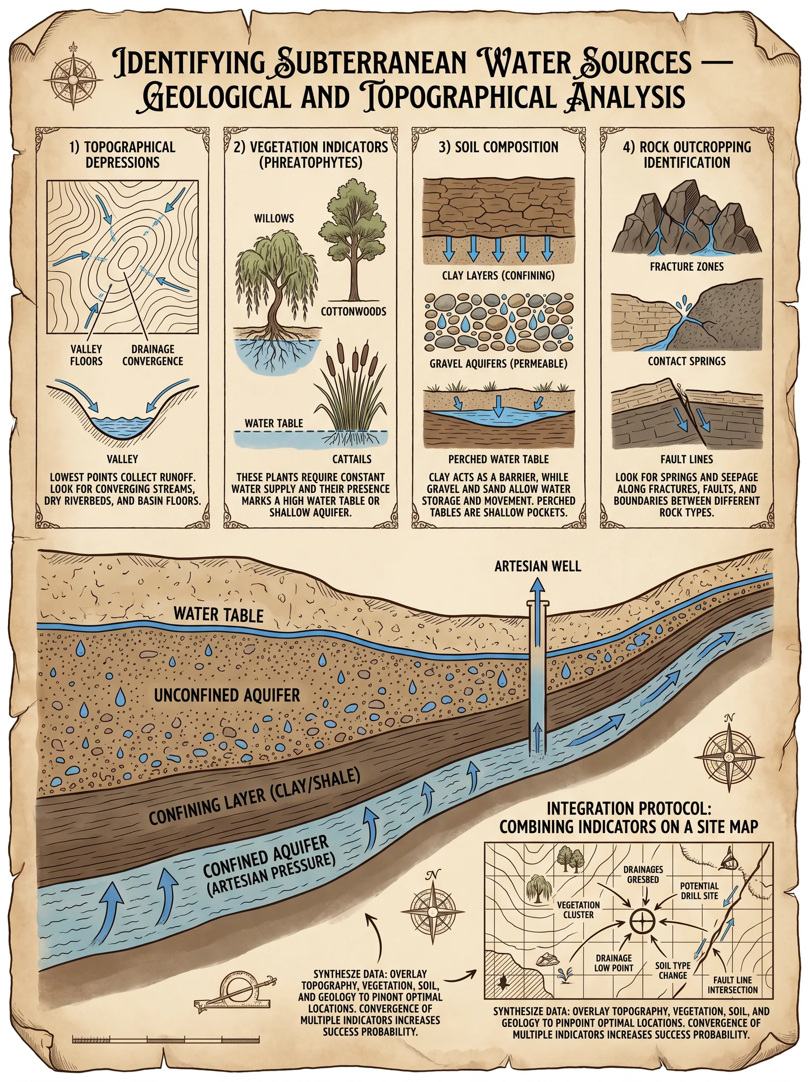 Subterranean Water Detection Methods