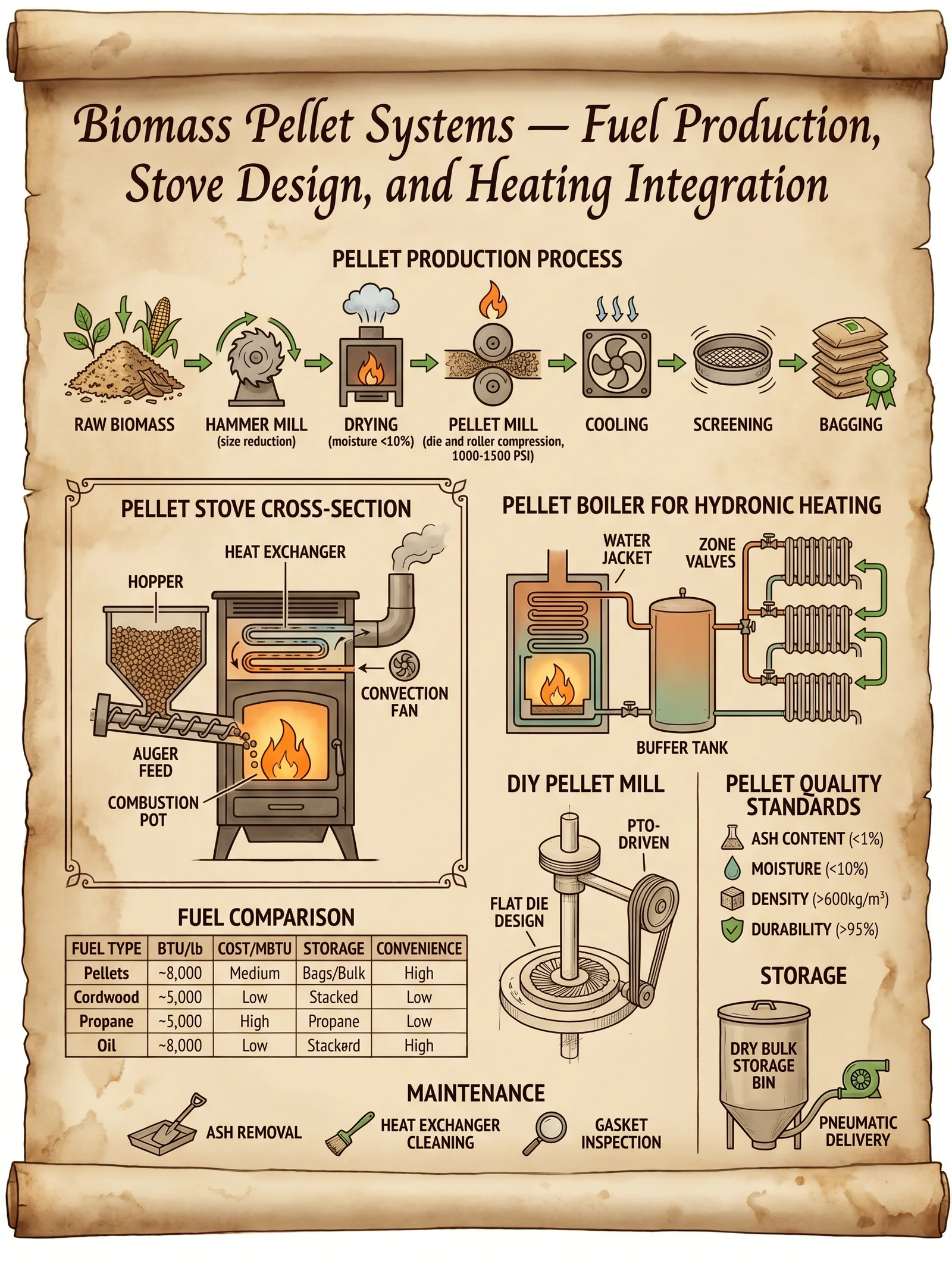 Biomass Pellet Stove Systems