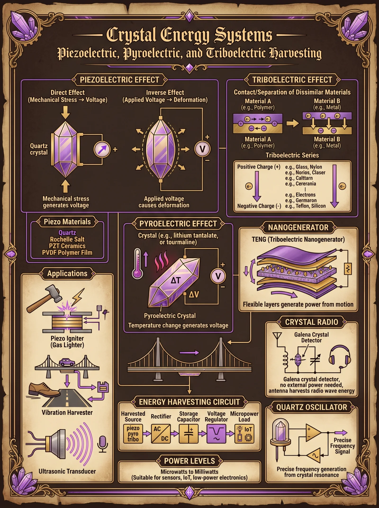 Crystal Energy Harvesting