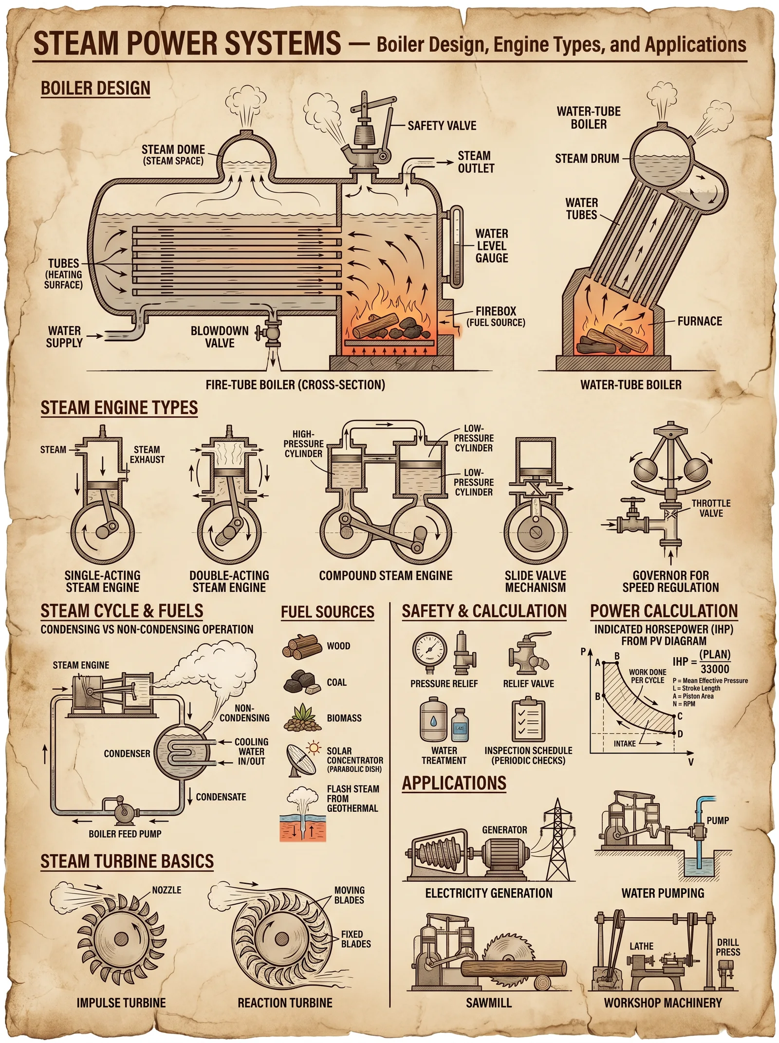 Steam Engine and Boiler Systems
