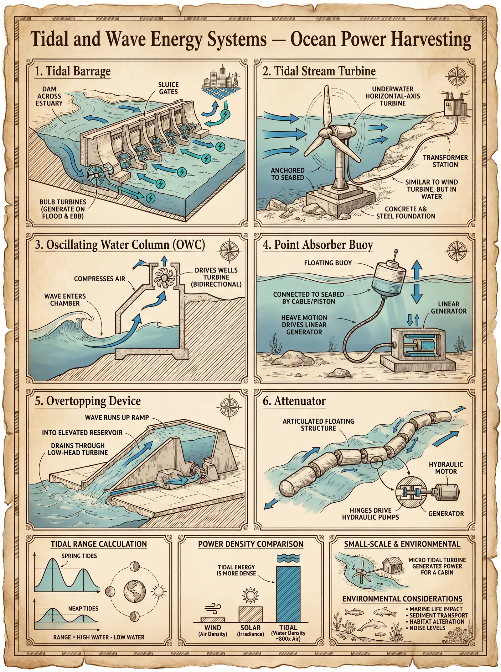 Tidal and Wave Energy Systems