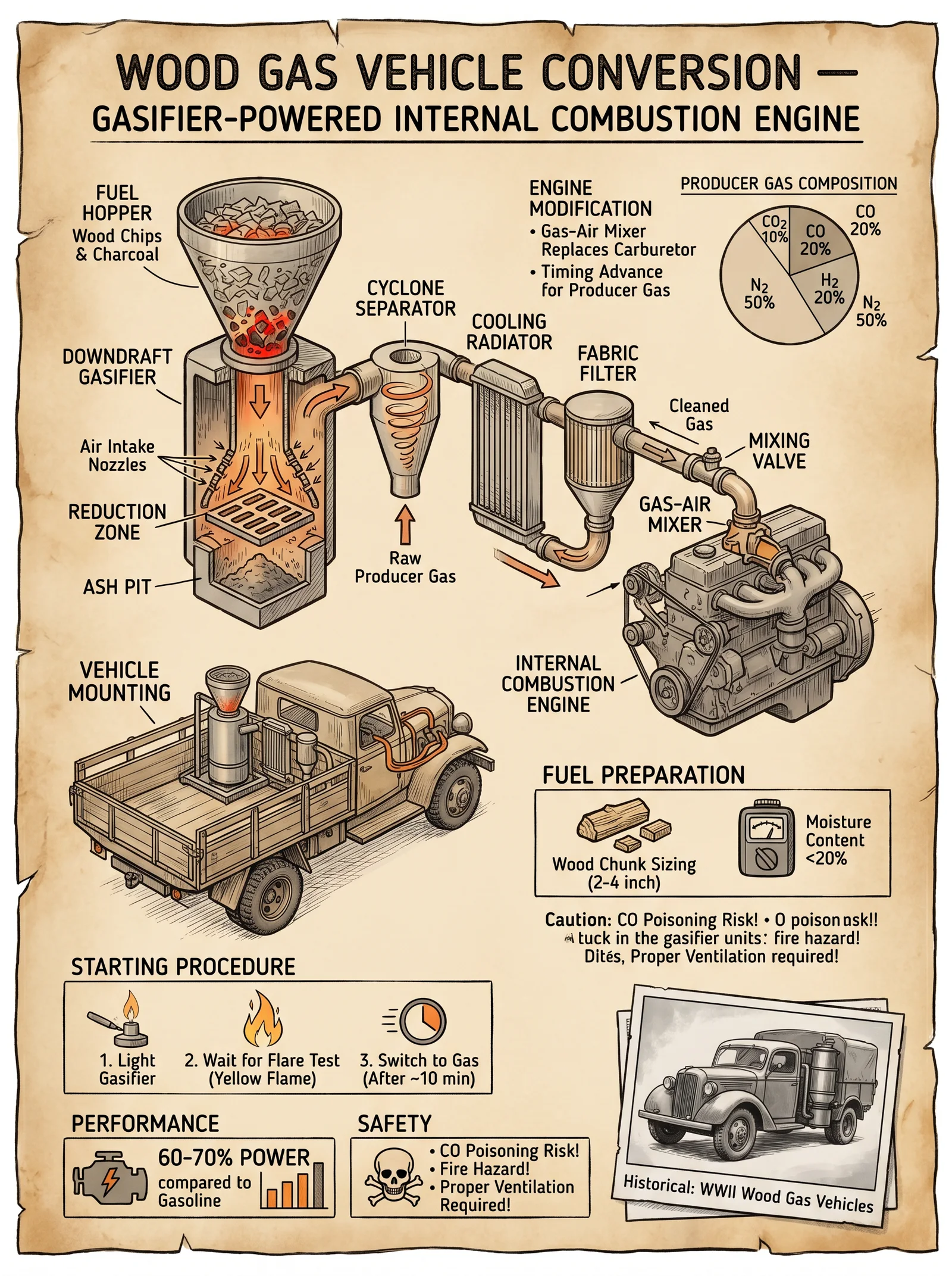 Wood Gas Vehicle Conversion