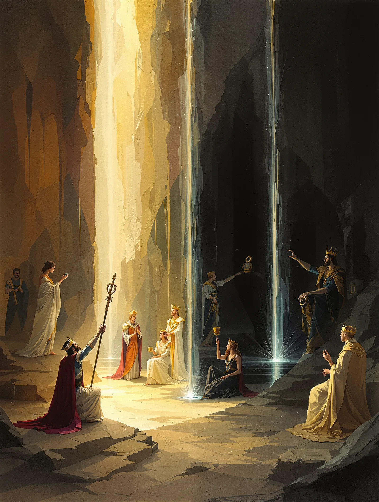 The thread through the dark: from the granted scepter to its restoration