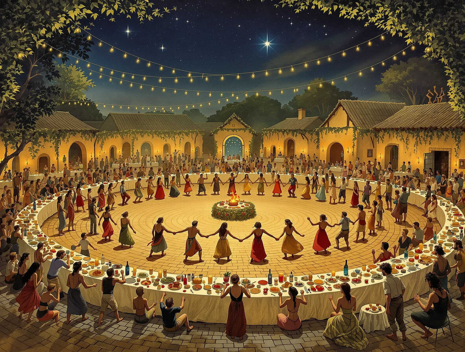 The festival: synchrony, feast, and shared joy