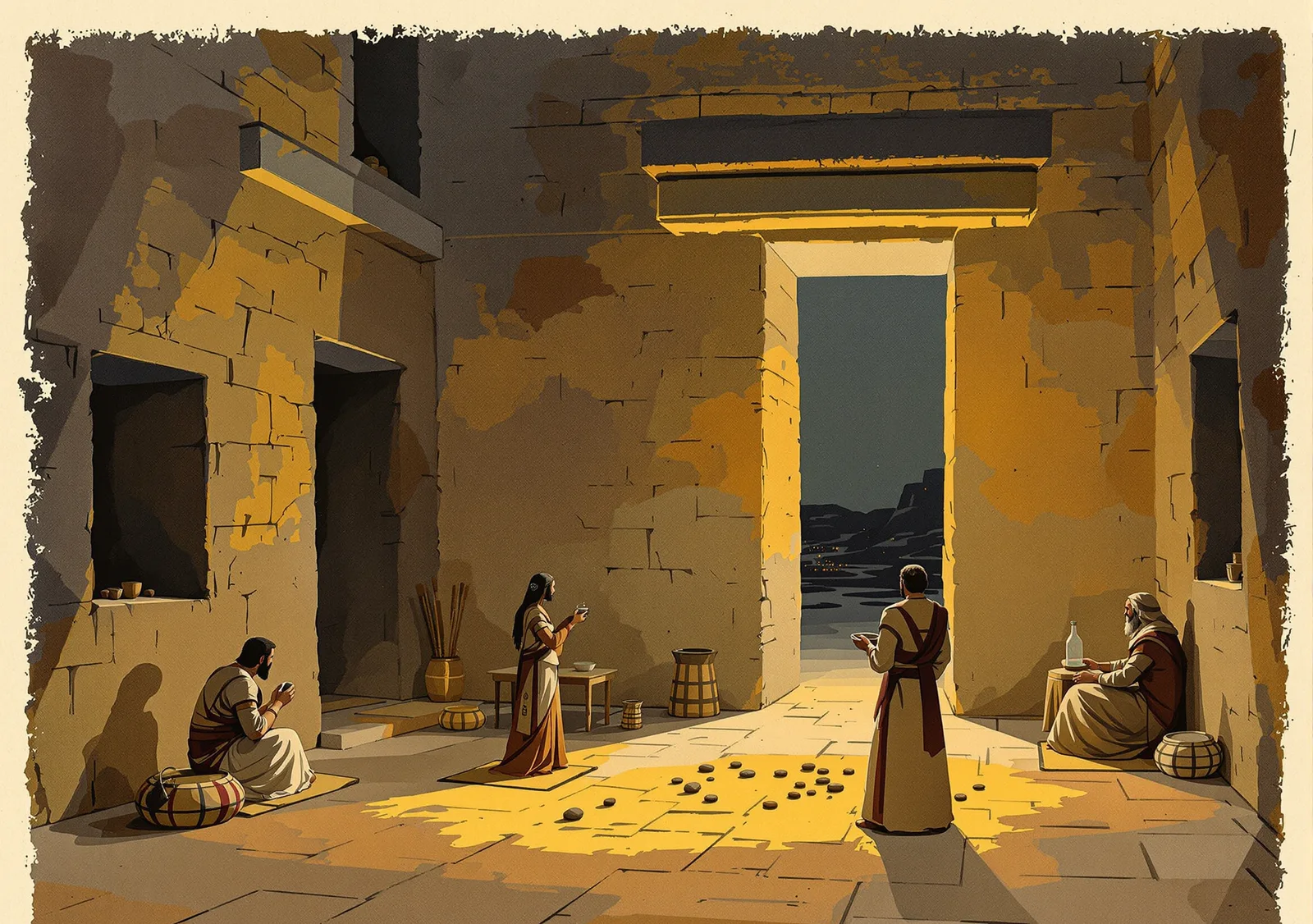 The three threshold-officers at one doorway